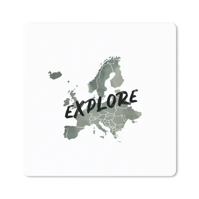 Produktbild von MuchoWow® Mauspad Mousepad Karten - Europa - Aquarell - Briefe 30x30 cm - Mousepads - Maus Mat - Pad - Mausunterlage - Gaming