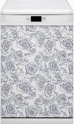Produktbild von Geschirrspüle Magnet für Spülmaschine Magnetmatte Küche Magnete  Dekorative 45x80 cm  - Blaue Rosen