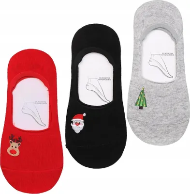 Produktbild von Weihnachtssocken Ballerinaschuhe Mit Niedrigem Fuss Für Weihnachten Moraj 3 Paar 35-38