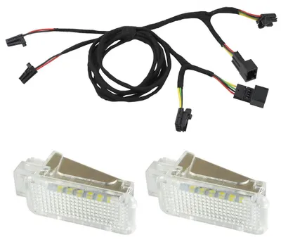 Für Audi Q2 GA ab 2016- KOMPLETT SET LED Türbeleuchtung Einstiegsbeleuchtung in der Farbe von KUFATEC GmbH & Co. KG