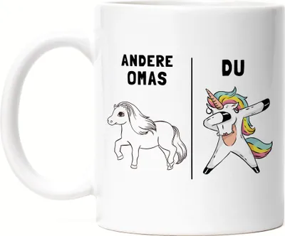 Produktbild von Andere Omas Du Tasse beste Oma Omi der Welt Geschenk Einhorn Lustig Geburtstag Muttertag Enkel Enkelin