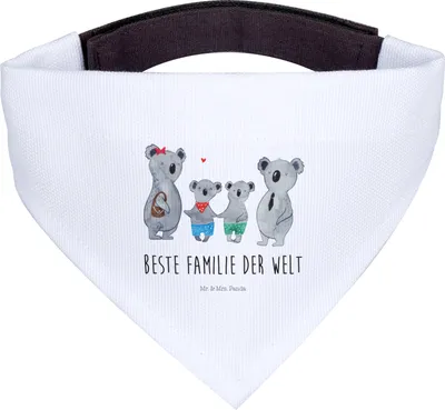Produktbild von Mr. & Mrs. Panda Hunde Halstuch Koala Familie zwei - Weiß - Geschenk, Hundebandana, Zusammen, Hund, Hundehalstuch, Für, Muttertag, Tuch, Familienzeit