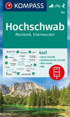 Obrázek produktu pro KOMPASS Turistická mapa 212 Hochschwab, Mariazell, Eisenwurzen 1:50 000