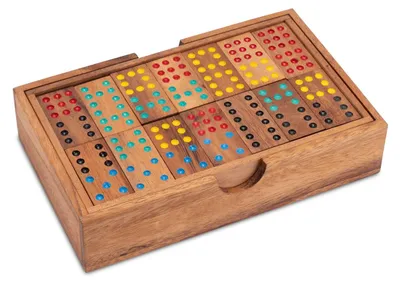 Produktbild von Domino Doppel 12 – Spiel für 2–6 Personen | Gesellschaftsspiel mit 91 Holzsteinen