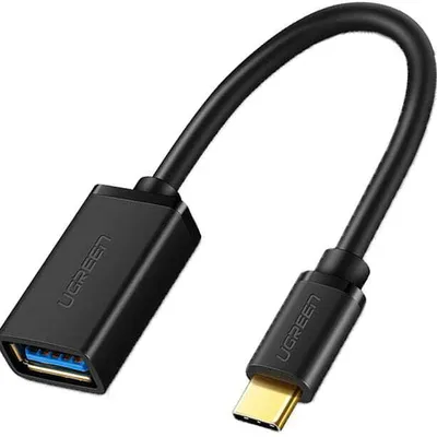 Produktbild von Ugreen 30701, 0,15 m, USB C, USB A, USB 3.2 Gen 1 (3.1 Gen 1), Schwarz
