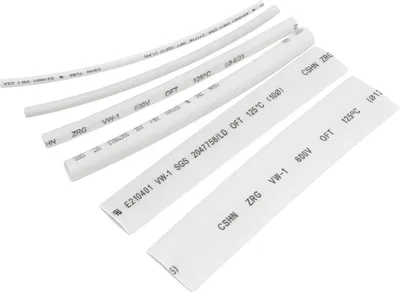 Produktbild von Schrumpfschlauch-Sortiment 100-teilig weiss