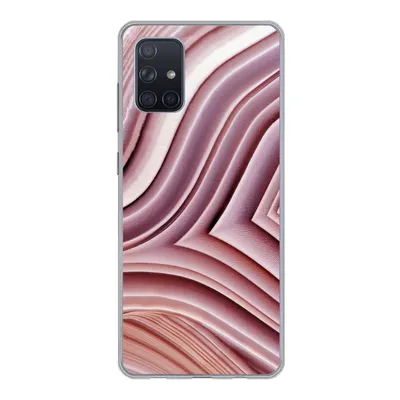 Produktbild von MuchoWow® Handyhülle Schutzhülle Hülle für Samsung Galaxy A51 Natursteine - Rosa - Großaufnahme Silikon Softcase Handy Hülle - Schutzabdeckung