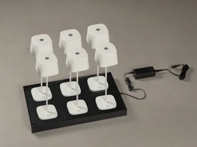 Produktbild von 6er Set Outdoor Akku Tischleuchten mit USB Ladestation