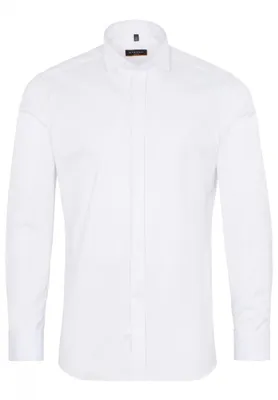 Produktbild von Eterna - Slim Fit - Bügellfreies Herren Langarm Hemd mit Kläppchen, (8817 F362), Größe:40, Farbe:Weiß (00)