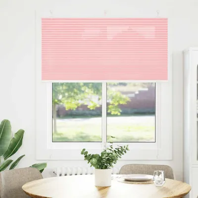 Image de vidaXL Plissé rose 115x100 cm Largeur du tissu 114,4 cm Polyester