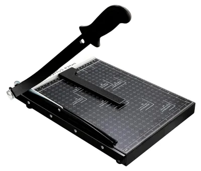 Produktbild von A4 Papierschneider Fotoschneider Profi Hebelschneider Papierschneidemaschine Schneidegerät Bindegerät Schrottmaschineider für Schule & Büro, Schwarz