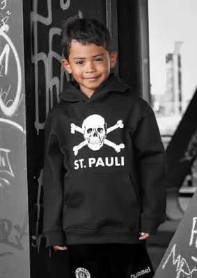 Produktbild von FC St. Pauli - Kinder Kapuzenpullover Totenkopf - schwarz