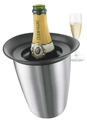 Edelstahl-Champagnerkühler mit Kühlhülse, eisfrei