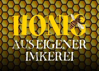 Produktbild von vianmo Holzschild 30x40 cm Honig aus eigener Imkerei Biene