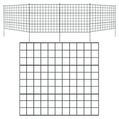 Produktbild von Teichzaun Gartenzaun, Metallzaun, Steckzaun, Freigehege für Kaninchen (5 Stück, Gerade)
