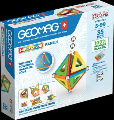 Obrázok produktu pre Geomag SuperColor Panels Recycled, Hračka s neodýmovým magnetom, 5 rok / roky, Viacfarebný