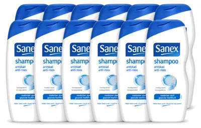 Produktbild von 12 x Sanex Anti-Schuppen Shampoo - Mit Kamille und Weizenprotein - 250 ml - Vorteilspackung - 12 Stücke