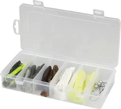 Produktbild von Savage Gear Fat Minnow T-Tail Kit - 30 Gummifische + 6 Jigköpfe