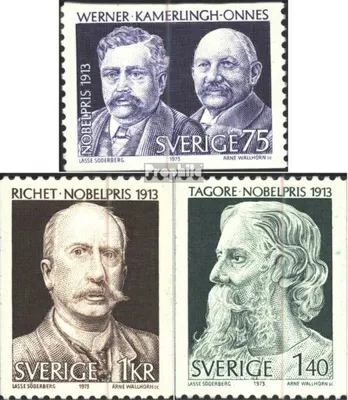 Produktbild von Briefmarken Schweden 1973 Mi 833-835 (kompl.Ausg.) postfrisch Nobelpreisträger