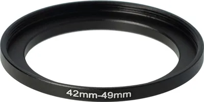 Produktbild von vhbw Step-Up-Ring Adapter 42mm - 49mm für Kamera Objektiv - Filteradapter, Metall Schwarz