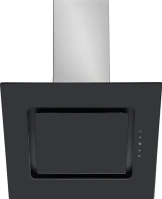 Image de Hotte d'aspiration Hotte inclinée sans tête 60 cm noire Hotte murale Respekta