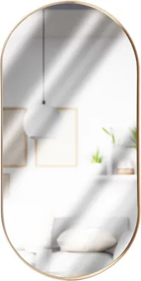 Produktbild von Goldener ovaler Wandspiegel 50x25 cm