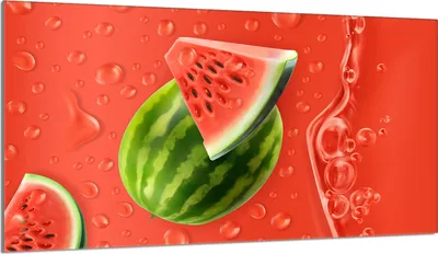Produktbild von Glas-Herdplattenschutz 90x52 Wassermelone