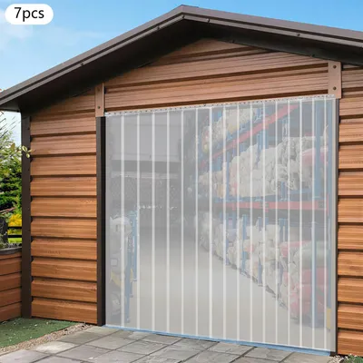 Obrázek produktu pro PVC pásová záclona na dveře – průmyslová záclona – 105 × 200 cm – montáž na strop – pro sklady, továrny, supermarkety – průhledná