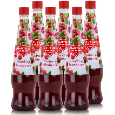 Produktbild von Mautner Getränkesirup Himbeere 0,7L - Softdrink, Cocktails (6er Pack)