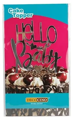 Zdjęcie produktu dla Ozdoba na tort „Hello Baby” – Tortendeko