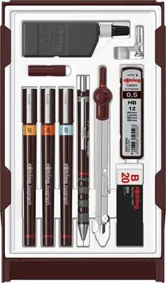 Zdjęcie produktu dla ROTRING isograph Master Set 3er Satz Zirkel 0,1 / 0,3 / 0,5