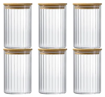 Produktbild von Omgoods – Set aus 6 mottenfesten Glasbehältern, 900 ml