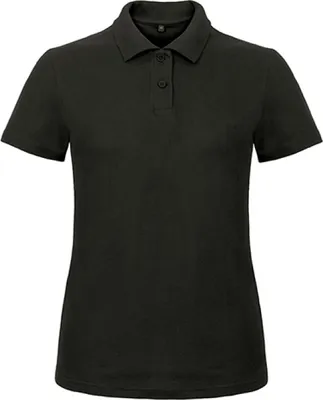 Produktbild von B&C PWI11 | Damen Polo ID.001 /Femininer Schnitt - Farbe: Black - Größe: XL