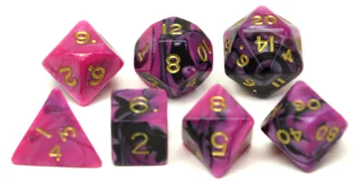 Image de HOT Games - Jeu de dés Jumbo violet et noir pour jeux de rôle et donjons