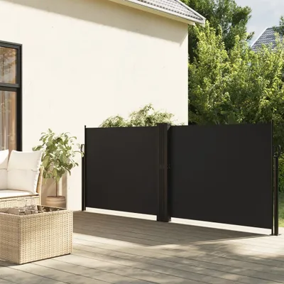 Immagine prodotto di Maison Exclusive - Tenda laterale estensibile nera 140x1000 cm