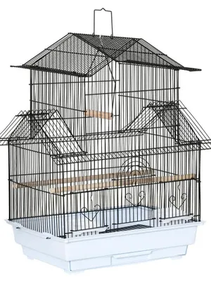 Zdjęcie produktu dla Klatka dla ptaków – transportowa klatka ze stali nierdzewnej – uchwyt do przenoszenia – wyjmowana podstawka – 50,5 x 41 x 63 cm – kolor khaki