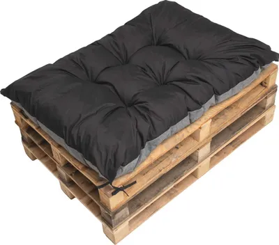 Produktbild von Palettenkissen 120×60 cm – Bequemes Sitzkissen für Palettensofa und Gartenlounge Palettenkissen Schwarz Gartenkissen, palettenkissen outdoor