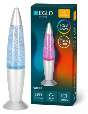 Produktbild von LED Lavalampe EGLO Glitter RGB mit Timer Farbwechsel Glitzerlampe