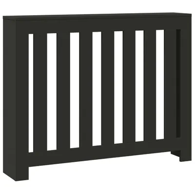 Image de vidaXL Habillage de radiateur noir 104x20x82 cm Bois composite