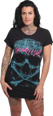 Zdjęcie produktu dla Koszulka damska Yakuza Weird Casual T-Shirt Dress, Czarny, XS