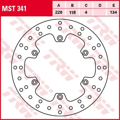 Produktbild von TRW Bremsscheibe Allround starr MST341 KLX400  DR125SM CS