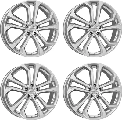 Image de 4 jantes Dezent TA silver 7,0Jx18 5x112 pour Volkswagen Arteon, Caddy, Golf, Jetta, Passat, T-Roc, Tiguan et Touran