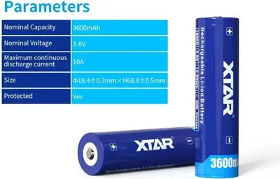 Obrázok produktu pre Baterka do baterky XTAR 18650 s ochranou 3600mAh Li-Ion