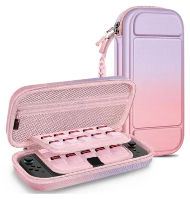Produktbild von FINTIE Tasche für Nintendo Switch 2(2025 Modell) - Tragetasche Aufbewahrungstasche Hülle Case mit 20 Spielkartenhaltern und Haltegurt für Nintendo Switch Konsole und Zubehör, Fantasie Ombre