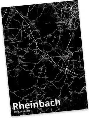Produktbild von Mr. & Mrs. Panda Postkarte Rheinbach - Geschenk, Postkarten, Stadt, Grußkarte, einzelkarte, Dorf Karte Landkarte Map Stadtplan, Ansichtskarte, bildkarte