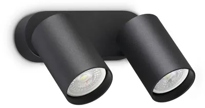 Immagine prodotto di Lampada Da Parete Dynamite 2 Luci GU10 Nera Dimmerabile Metallica Ideal Lux