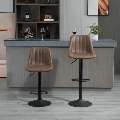 Produktbild von Barkreuhe - Barhocker - Küchenhocker - Set aus Barkreuchen - Barkreuhe mit Fußstütze