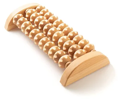 Produktbild von Fußmassagegerät Fußmassageroller Holz-Massagegerät - 26 x 12 cm - 100 % Naturbuchenholz - Geölt - Zuhause