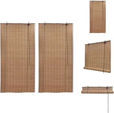 Produktbild von vidaXL Bambusrollos 2 Stk. 120x220 cm Braun -  Jalousien & Rollos