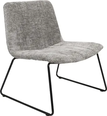 Produktbild von Kick Sessel James mit robustem Design-Gestell, Chenille-Stoff, Metall, 67 cm breit, 80 cm hoch
